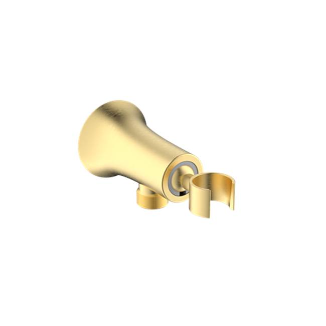 Crosswater London Taos Wall Bracket With Outlet Brushed Gold