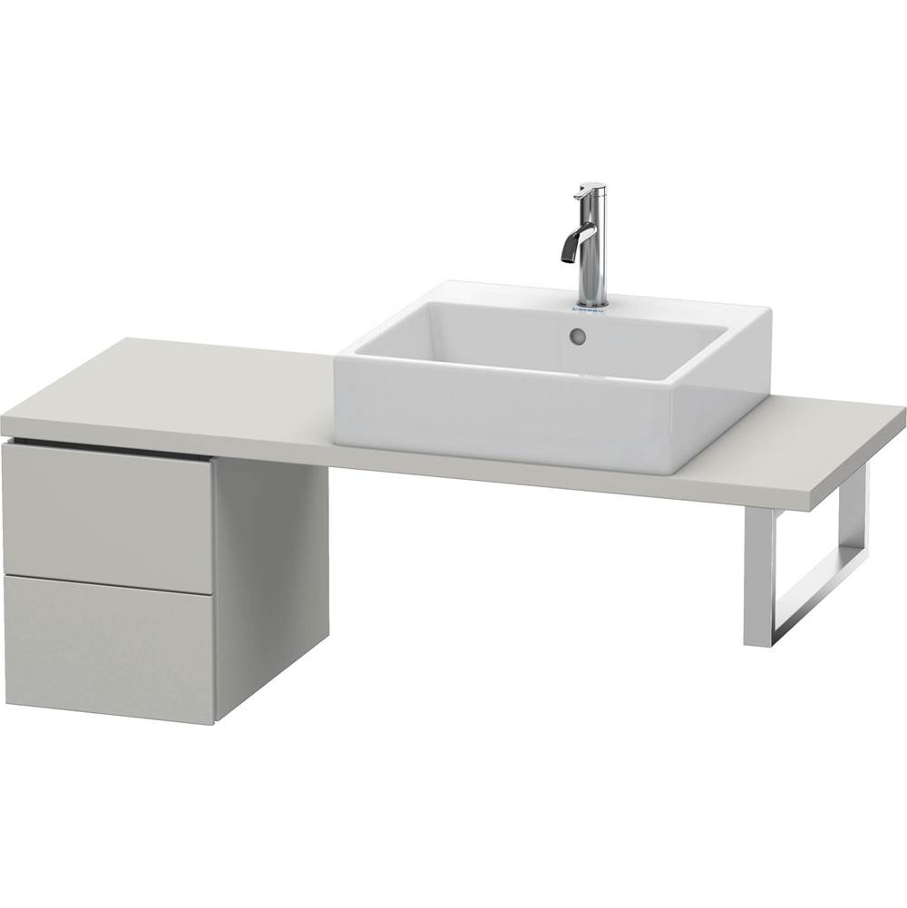 Duravit L-Cube Two Drawer Low Cabinet For Console Concrete Gray