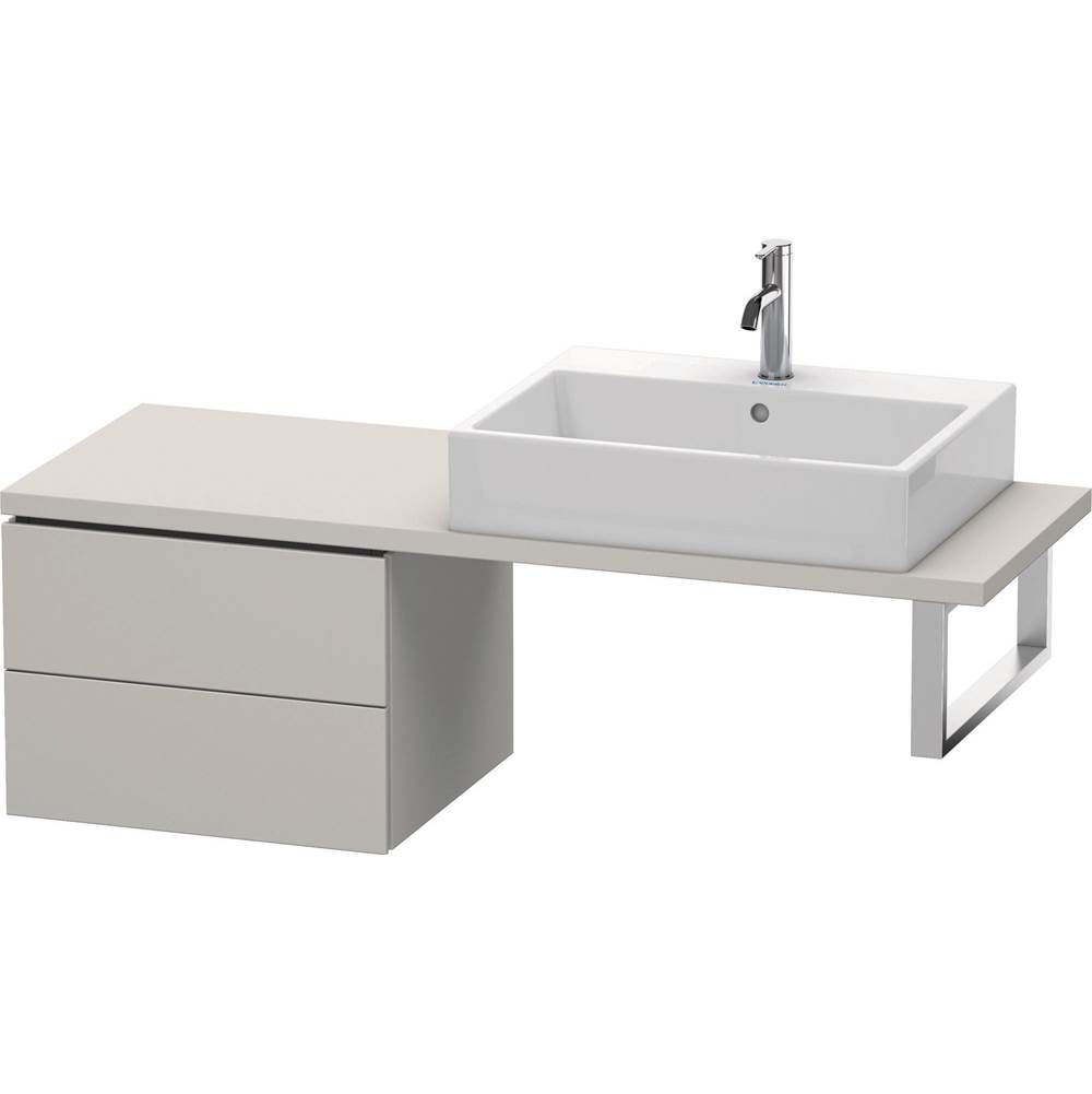 Duravit L-Cube Two Drawer Low Cabinet For Console Concrete Gray