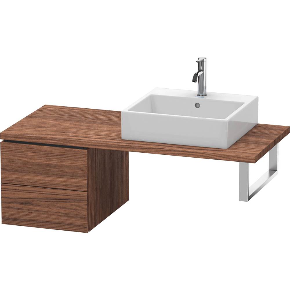 Duravit L-Cube Two Drawer Low Cabinet For Console Walnut Dark