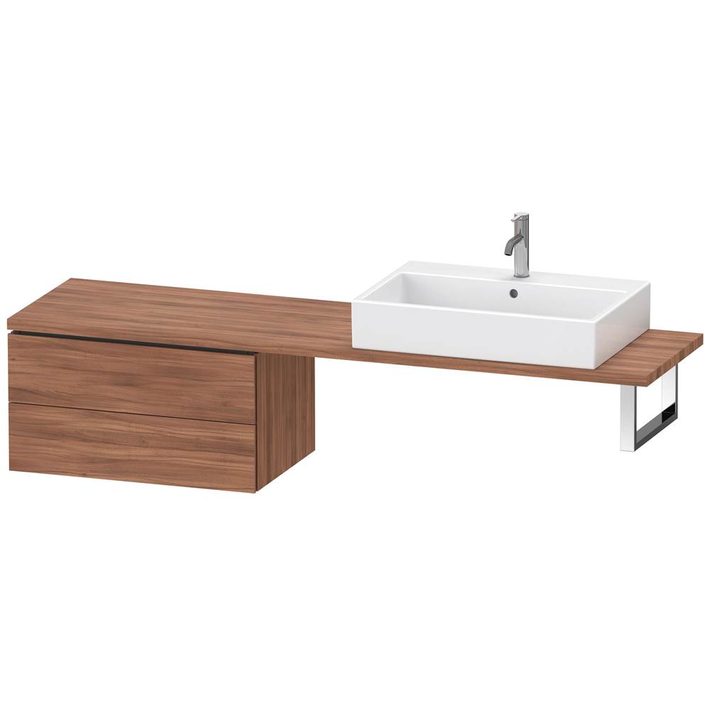 Duravit L-Cube Two Drawer Low Cabinet For Console Walnut