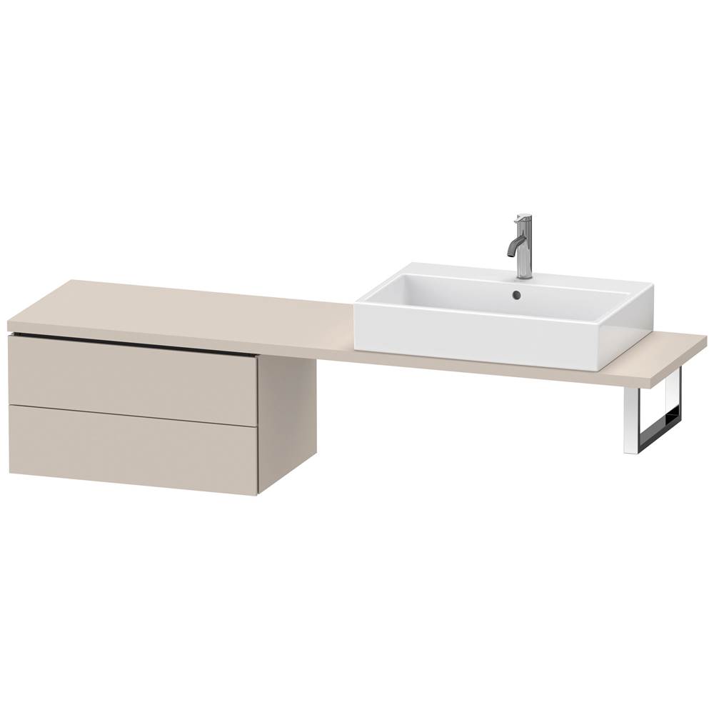 Duravit L-Cube Two Drawer Low Cabinet For Console Taupe