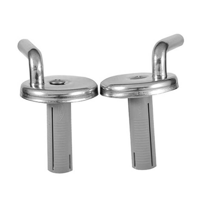 Duravit Hinge Set for Seat and Cover without Soft Closure, Stainless Steel