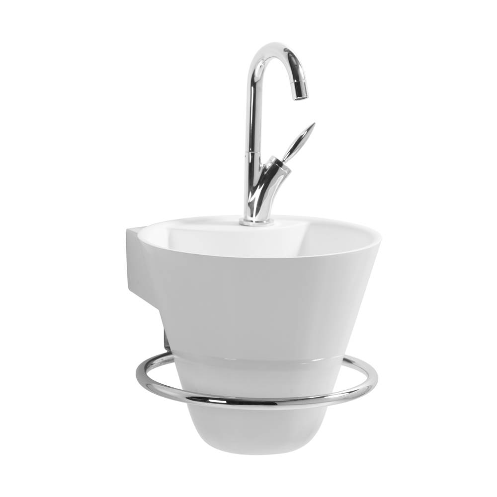 Decotec DT-CONE - Handwash basin Cone - without Overflow-Solid Surface White