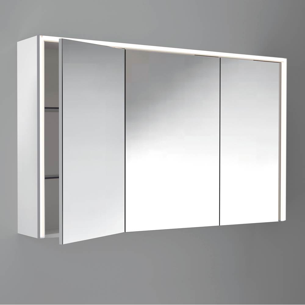 Decotec DT-DIVINE - Mirror Cabinet W120,  - 3 single sided mirror doors - Wood Decor