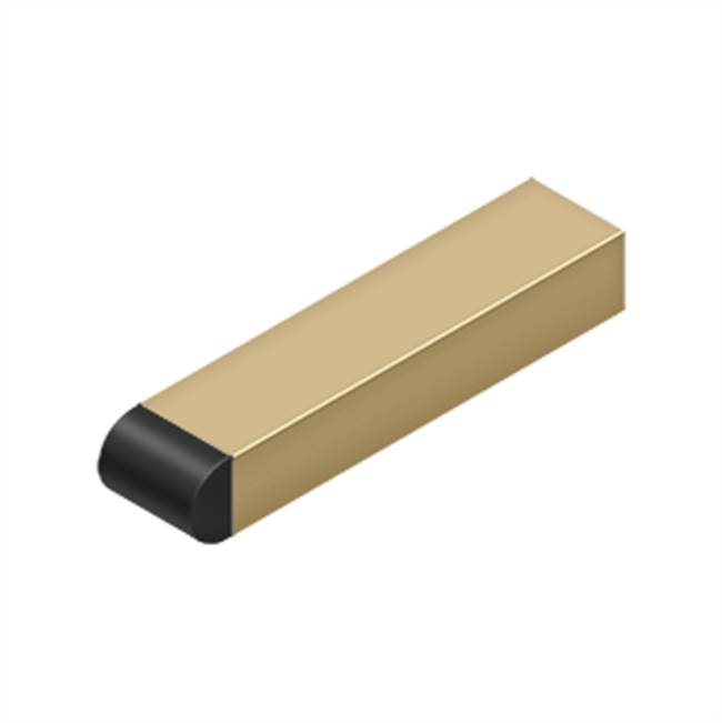 Deltana 4'' Contemporary Half-Cylinder Tip Baseboard Bumper, Solid Brass