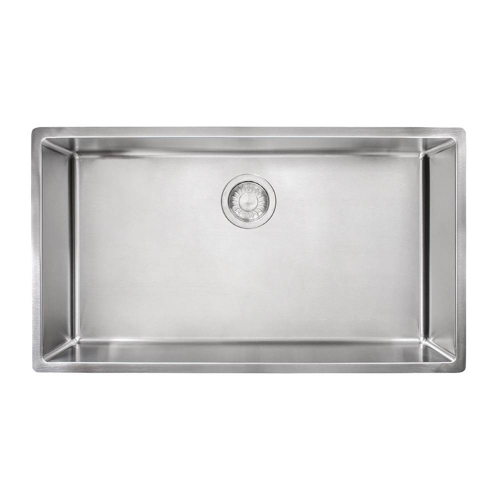 Franke Franke Cube 31.5-in. x 17.7-in. 18 Gauge Stainless Steel Undermount Single Bowl Kitchen Sink - CUX11030