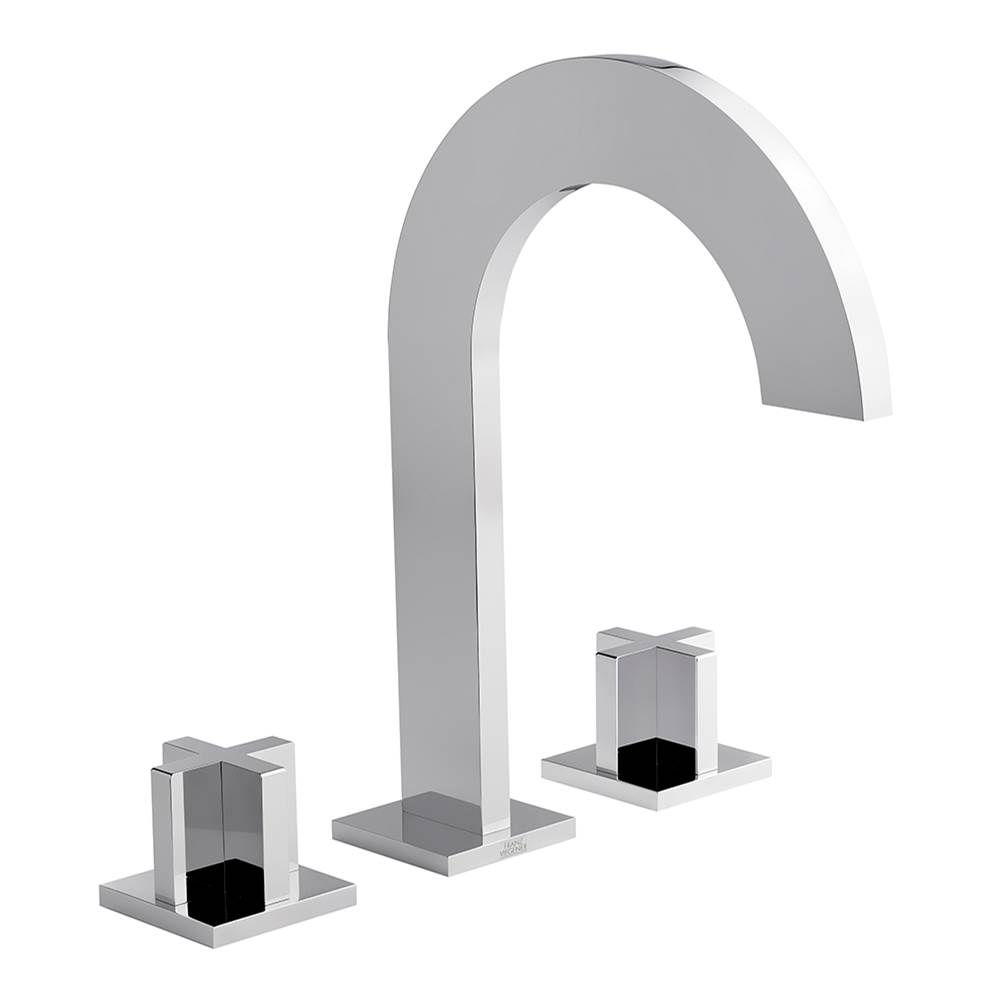 Franz Viegener Widespread Lavatory Faucet With Push-Down Pop-Up Drain Assembly (No Lift Rod)