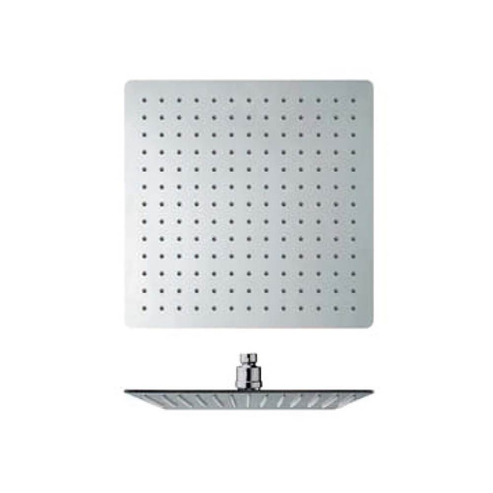 Franz Viegener 12'' Square Stainless Steel Rain Head. Flow Rate 1.75 Gpm at 60 Psi