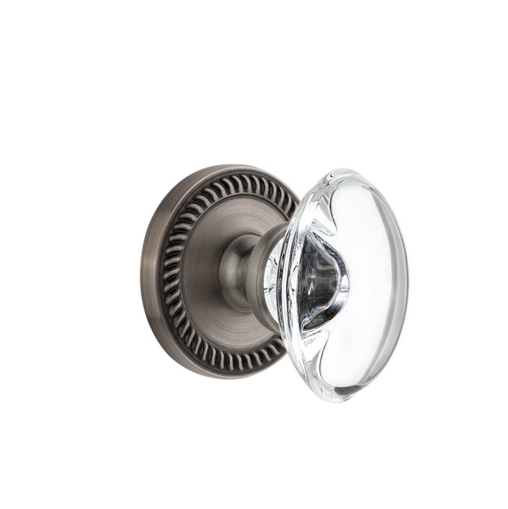 Grandeur Hardware Grandeur - Double Dummy - Newport with Provence Crystal Knob in Antique Pewter