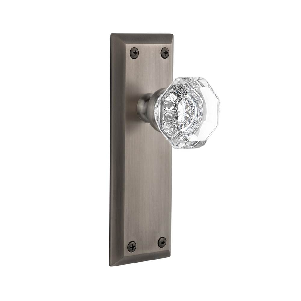 Grandeur Hardware Grandeur Fifth Avenue Plate Passage with Chambord Knob in Antique Pewter