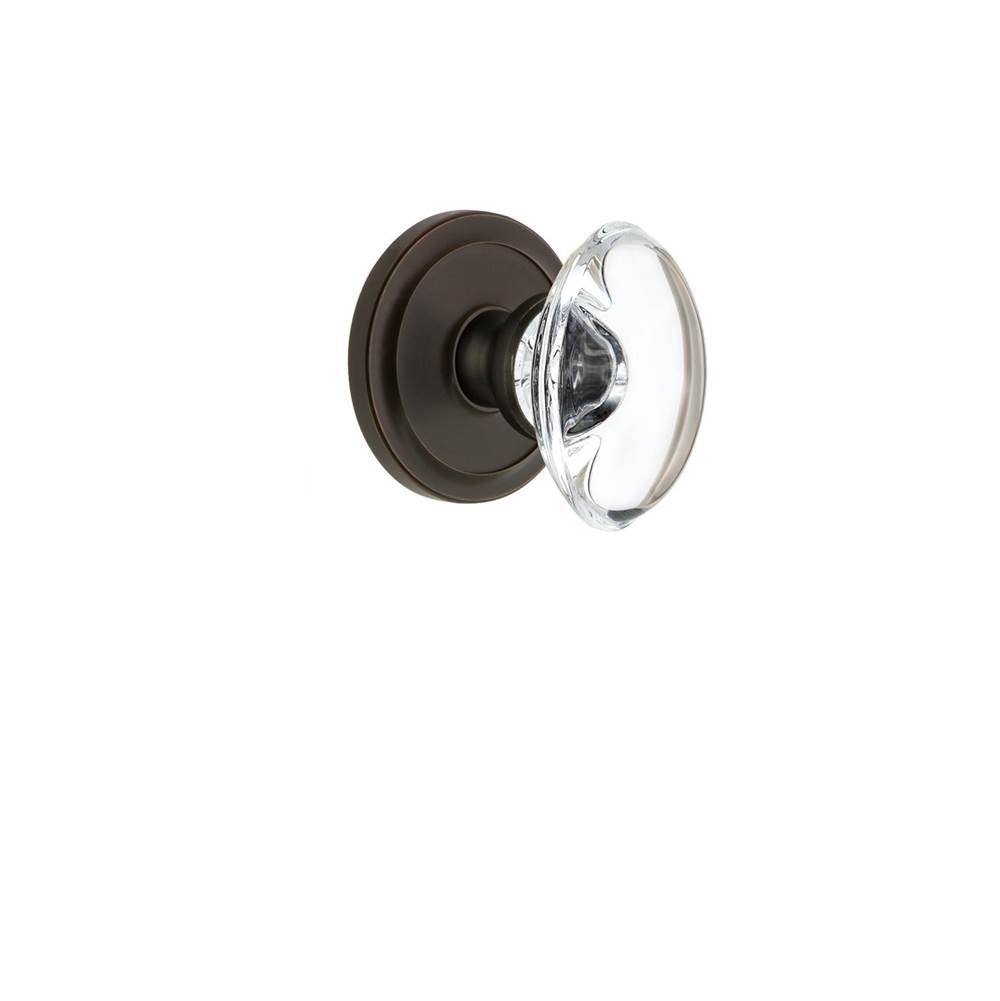 Grandeur Hardware Grandeur Circulaire Rosette Privacy with Provence Crystal Knob in Timeless Bronze