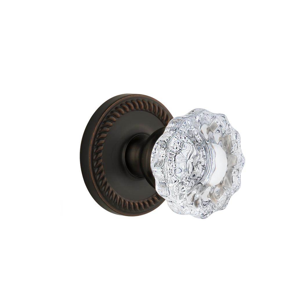 Grandeur Hardware Grandeur - Passage Knob - Newport Rosette with Versailles Crystal Knob in Timeless Bronze