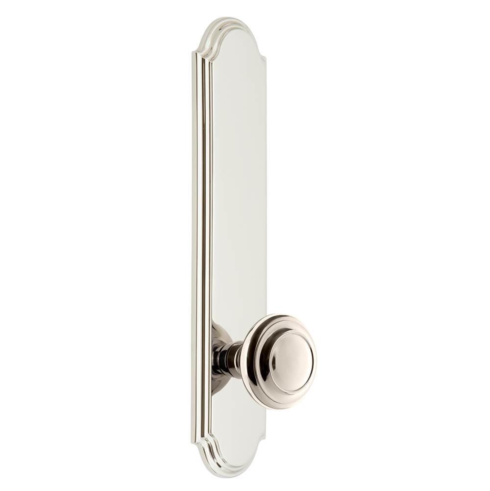Grandeur Hardware Grandeur Hardware Arc Tall Plate Passage with Circulaire Knob in Polished Nickel
