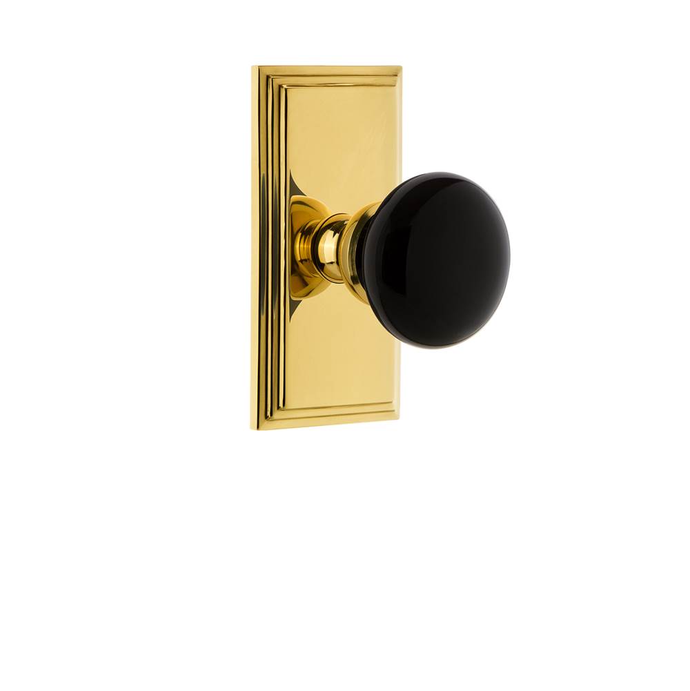 Grandeur Hardware Grandeur Carre'' Rosette Privacy Coventry Knob in Polished Brass