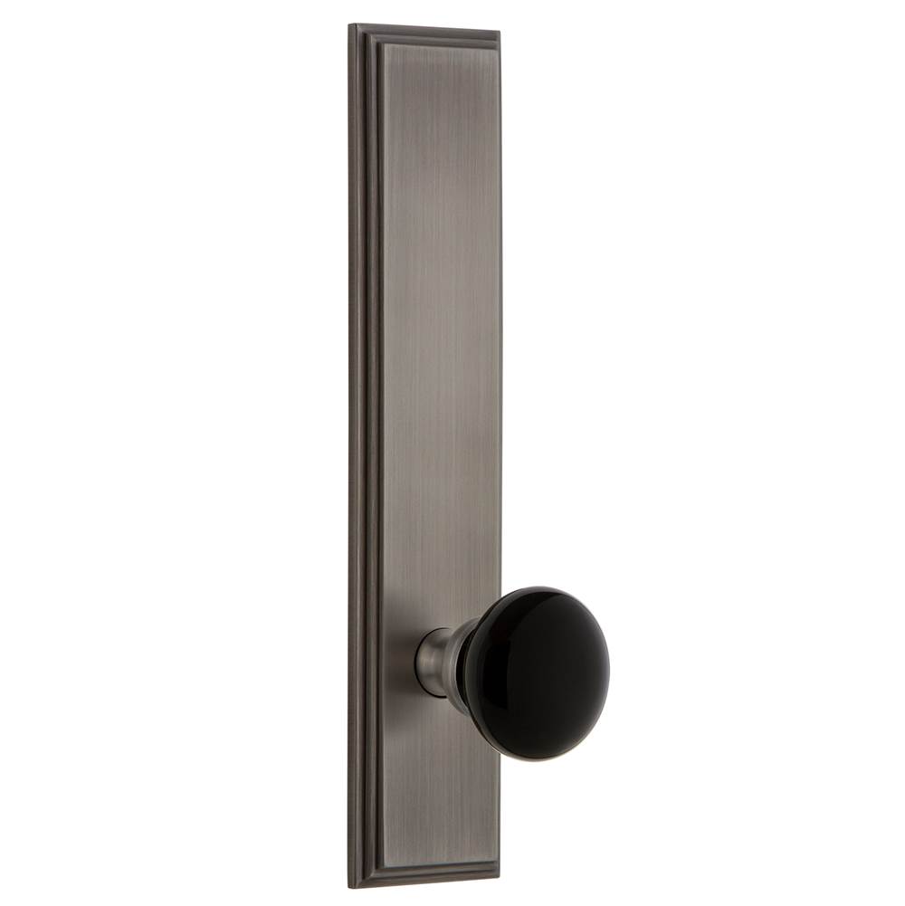 Grandeur Hardware Grandeur Carre'' Plate Privacy Tall Plate Coventry Knob in Antique Pewter