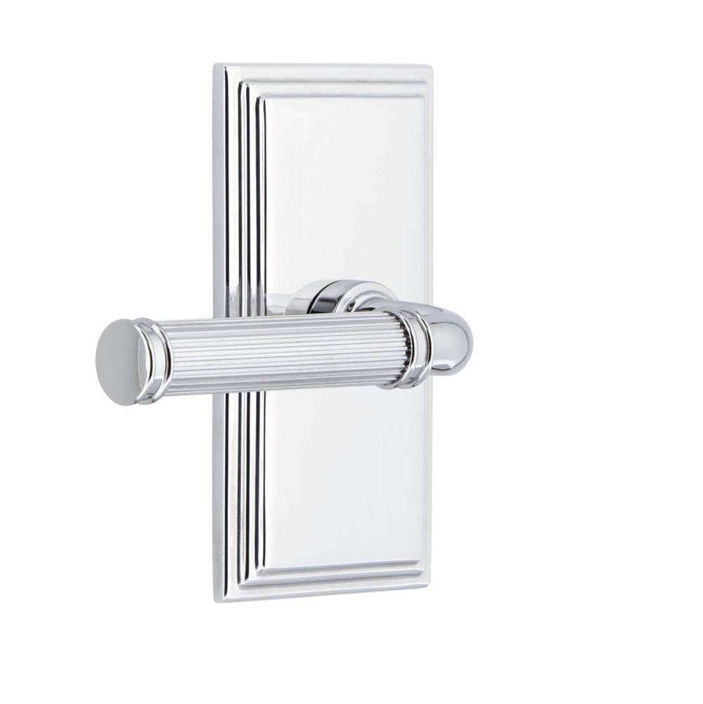 Grandeur Hardware Carre Short Plate Single Dummy with Soleil Lever in Bright Chrome
