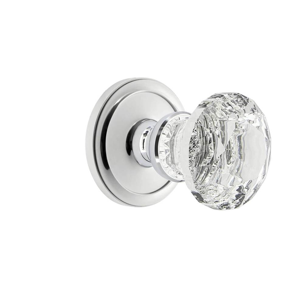 Grandeur Hardware Circulaire Rosette Double Dummy with Brilliant Crystal Knob in Bright Chrome
