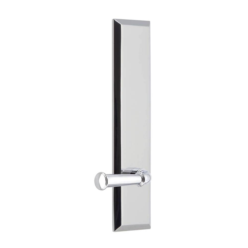 Grandeur Hardware Fifth Avenue Tall Plate Double Dummy with Georgetown Lever in Bright Chrome