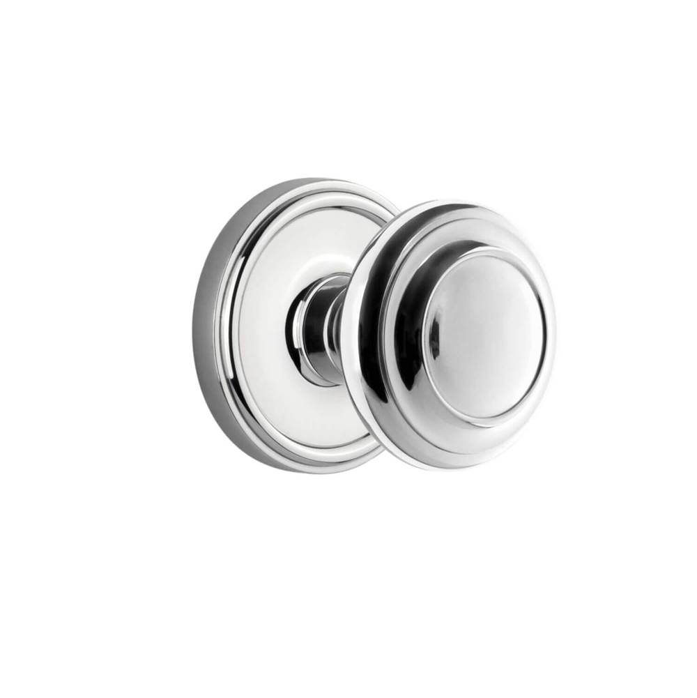 Grandeur Hardware Georgetown Rosette Single Dummy with Circulaire Knob in Bright Chrome