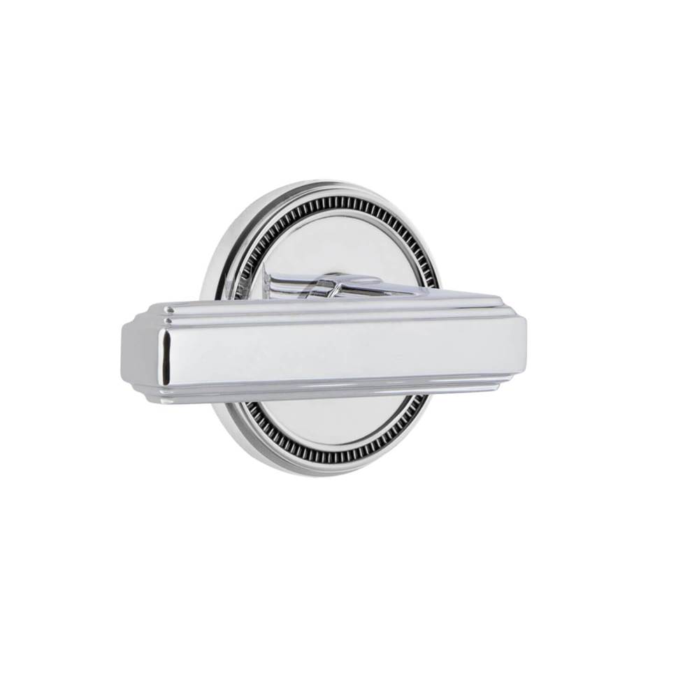Grandeur Hardware Soleil Rosette Single Dummy with Carre Lever in Bright Chrome