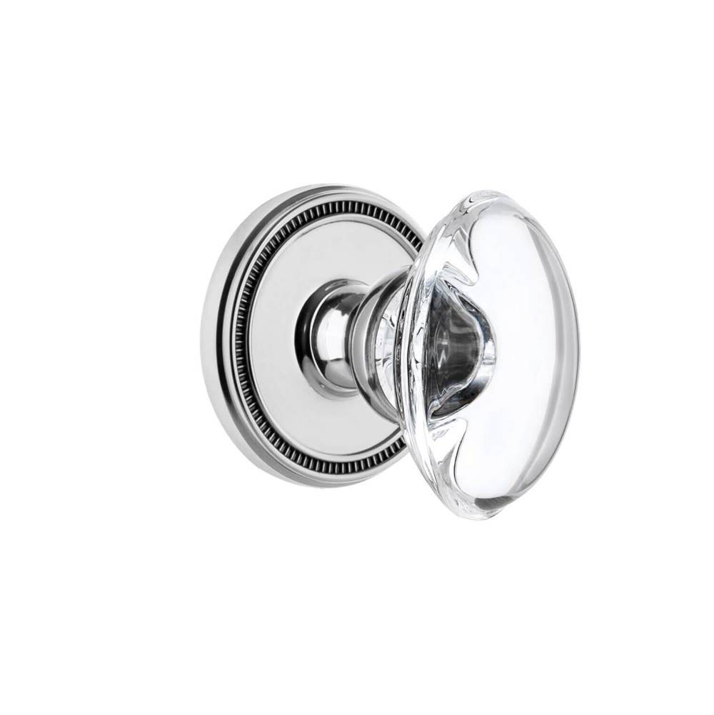 Grandeur Hardware Soleil Rosette Privacy with Provence Crystal Knob in Bright Chrome