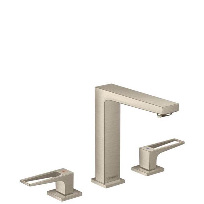 Hansgrohe Metropol Widespread Faucet 160 with Loop Handles and Pop-Up Drain, 1.2 GPM in Brushed Nickel