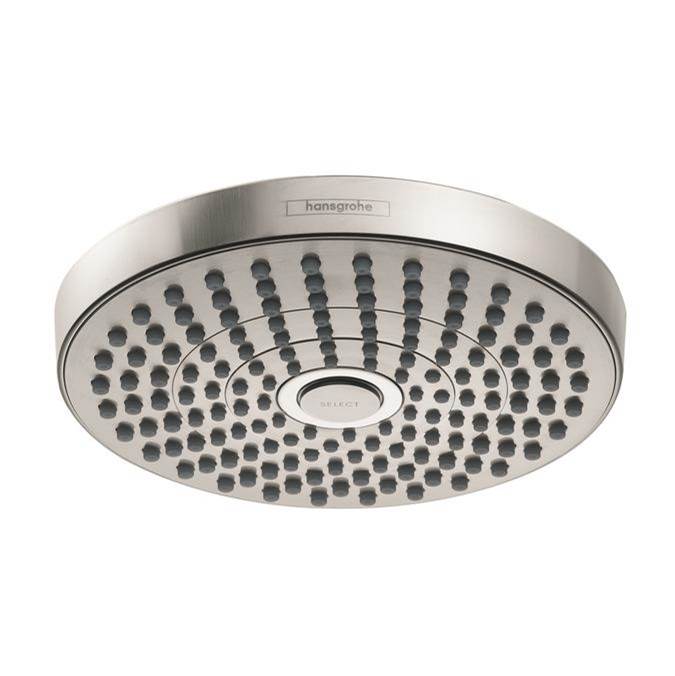 Hansgrohe Croma Select S Showerhead 180 2-Jet, 2.0 GPM in Brushed Nickel