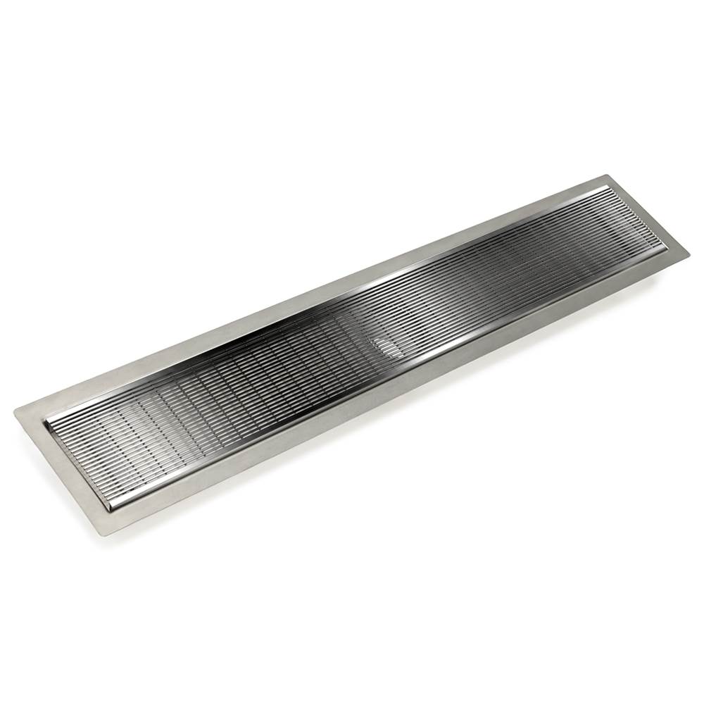 Infinity Drain 42'' FF Series Complete Kit with 5'' Wedge Wire Grate in Polished Stainless