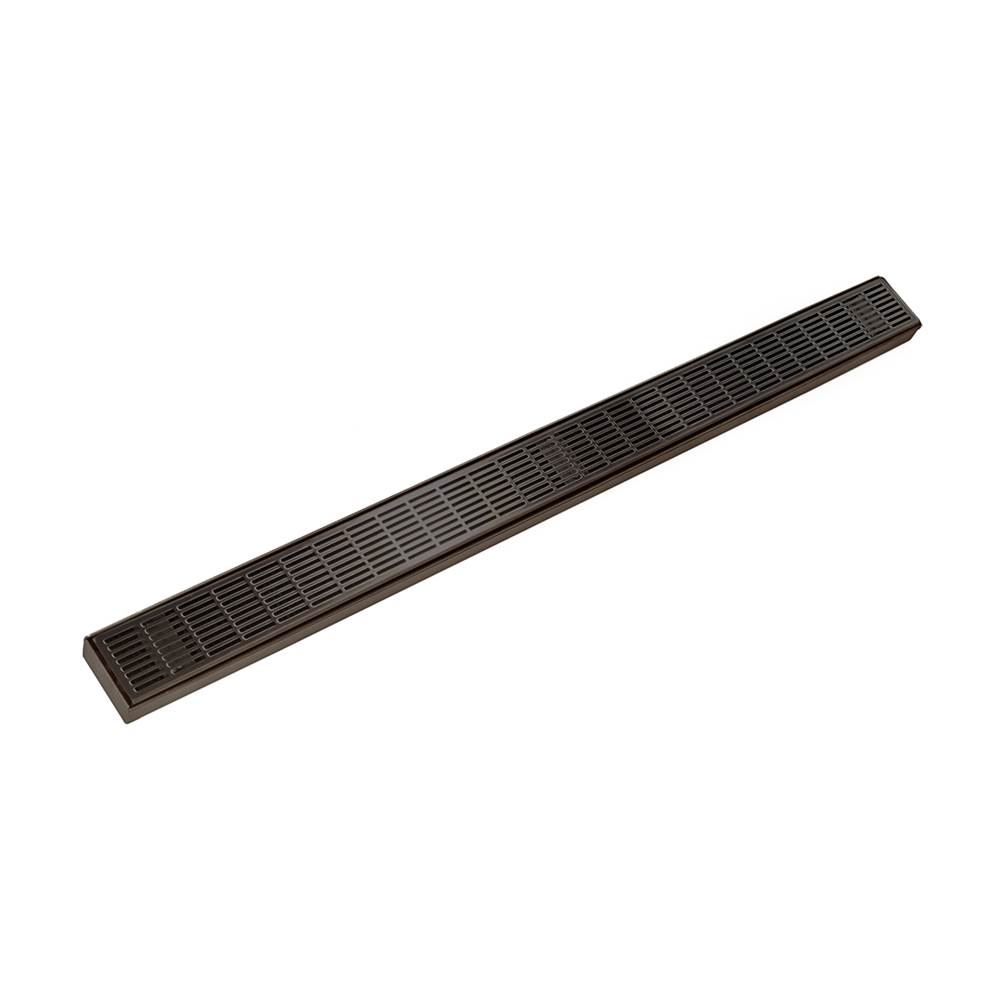 Infinity Drain 36'' FX Series Complete Kit with Perforated Slotted Grate in Oil Rubbed Bronze