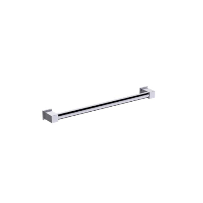 Kartners 9800 Series  12-inch Round Grab Bar with Square Ends-Matte White