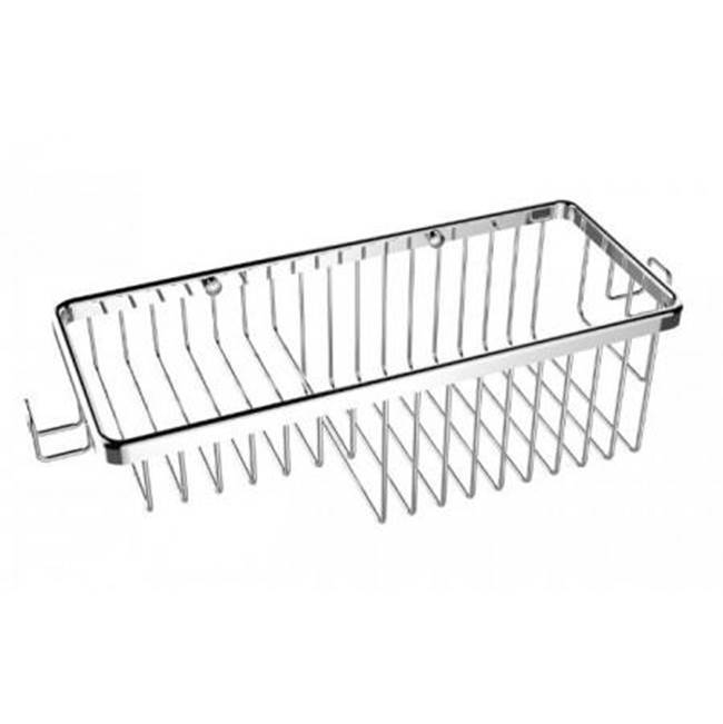 Kartners Bath & Shower Baskets - Wire Basket with Hooks-Glossy White