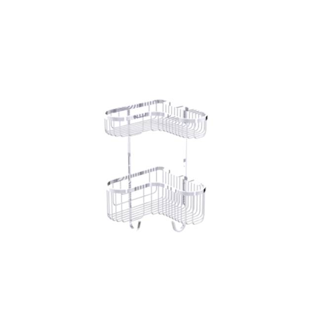 Kartners Bath & Shower Baskets - Double Wire Basket-Brushed Nickel