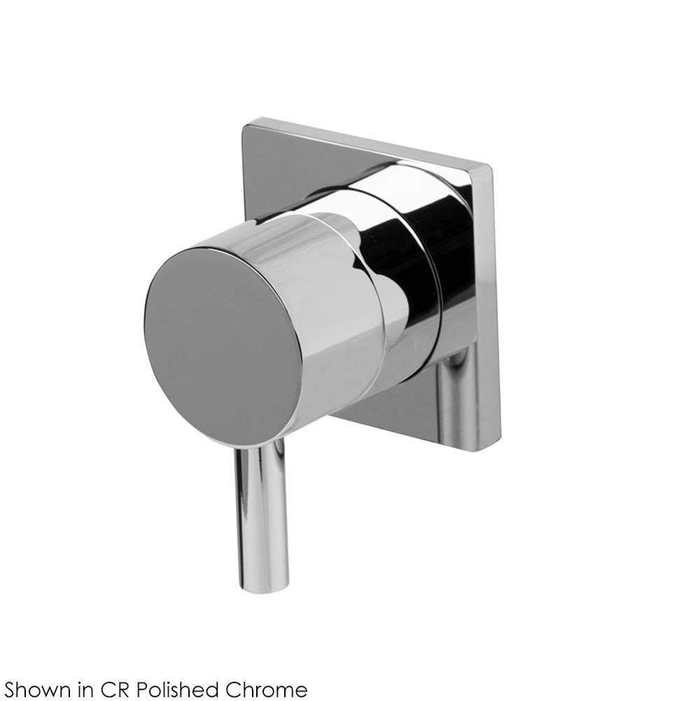 Lacava TRIM ONLY - Stop valve GPM 12 (43.5 PSI) with square back plate and round lever handle 1/2'' and 3/4''