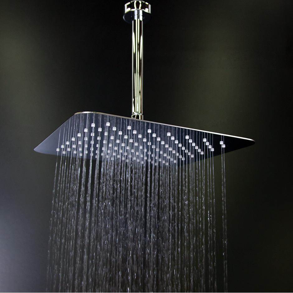 Lacava Ceilling mount tilting square rain shower head with ultra thin edge and flow regulator  3.