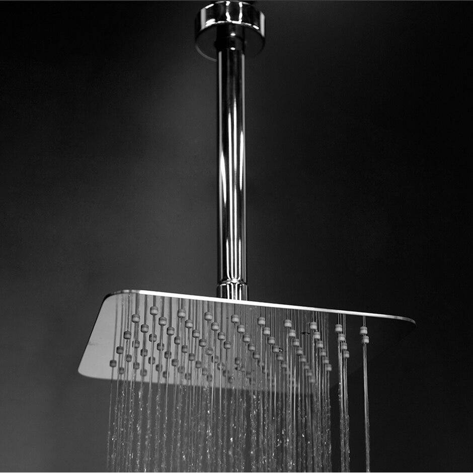 Lacava Wall mount or ceilling mount tilting square rain shower head with ultra thin edge and flow regulator 2.