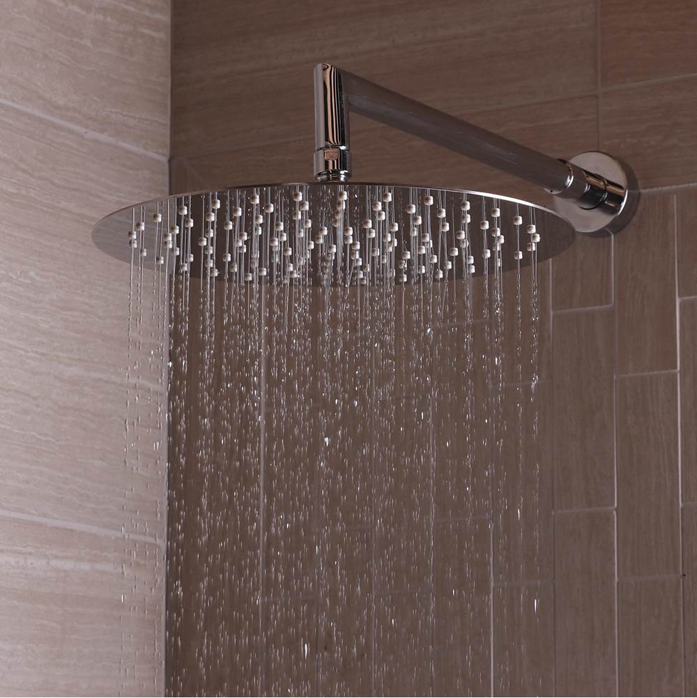 Lacava Ceilling mount tilting round rain shower head with ultra thin edge and flow regulator 3.