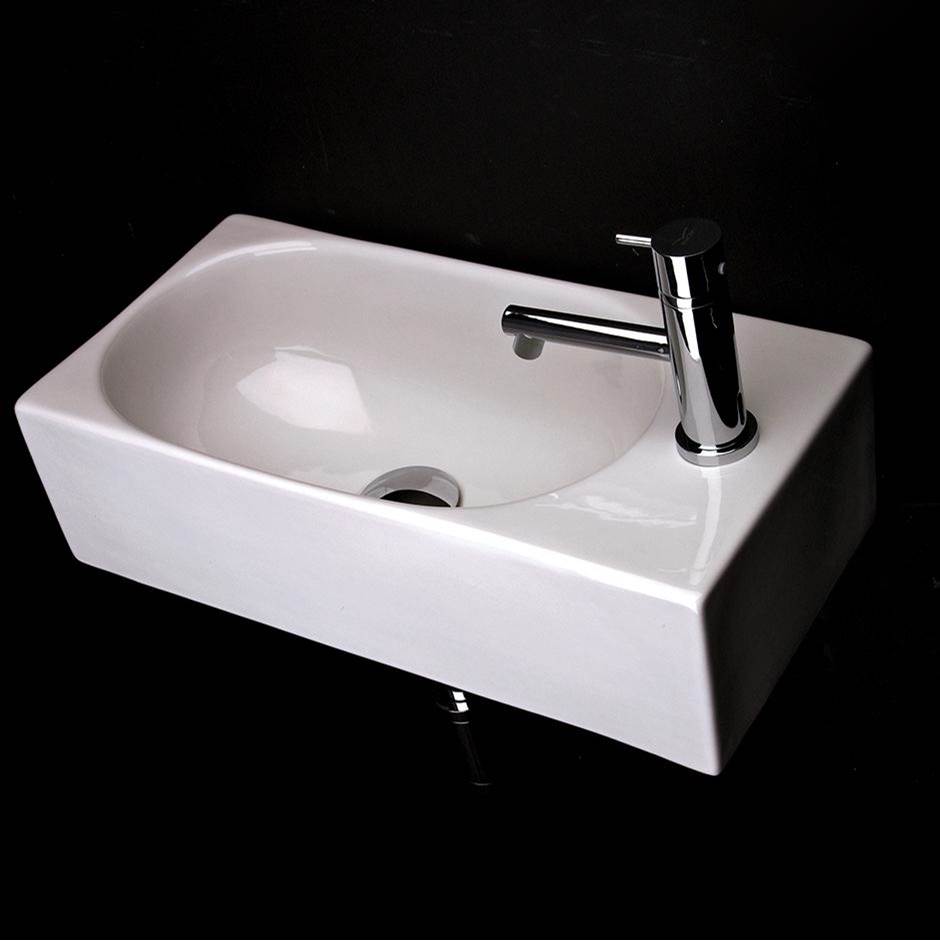 Lacava Wall-mount or above-counter porcelain Bathroom Sink without an overflow