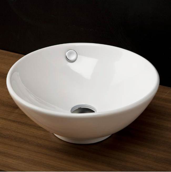 Lacava Vessel porcelain Bathroom Sink with an overflow, Glazed exterior.16 3/8''DIAM, 6 1/2''H