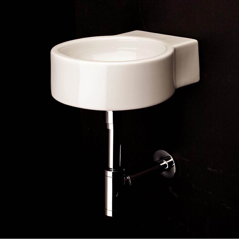 Lacava Wall-mount or above-counter porcelain Bathroom Sink without an overflow. Unfinished back. 10 5/8''W, 12 1/4''D, 5 1/8''H