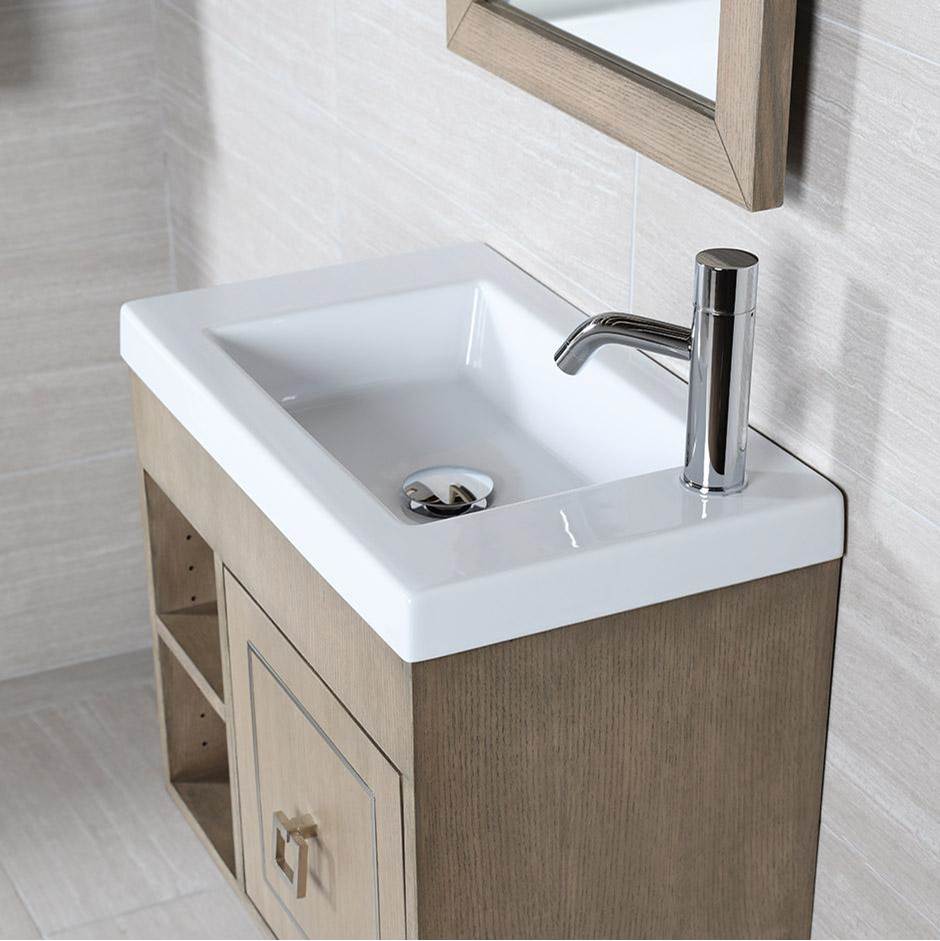Lacava Wall-mount, vanity top or self-rimming porcelain Bathroom Sink with an overflow.