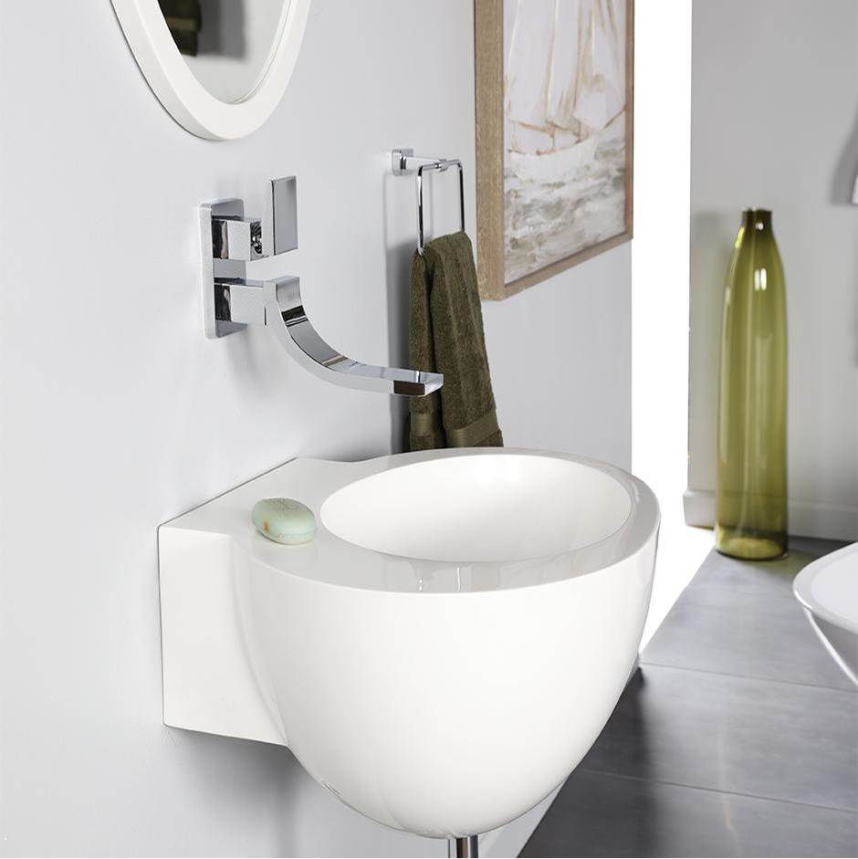 Lacava Wall-mount solid surface Bathroom Sink with an overflow
