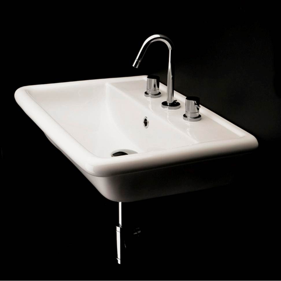 Lacava Wall-mount porcelain Bathroom Sink with an overflow