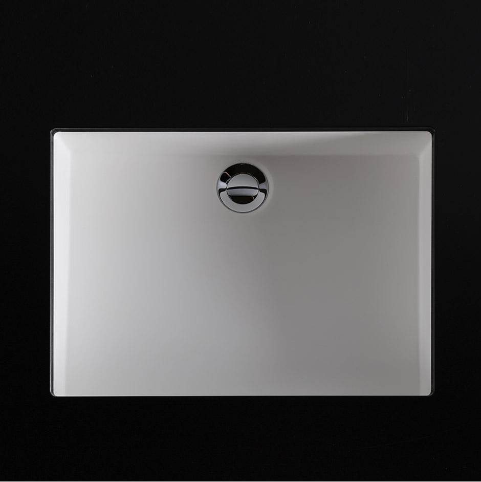 Lacava Under-counter Bathroom Sink made of solid surface with an overflow. W: 19 1/2'', D: 15'', H:5 3/4''