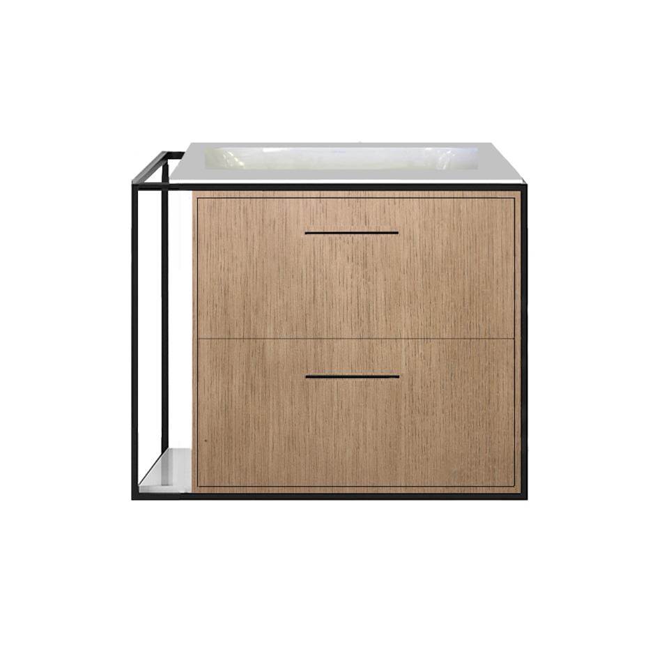 Lacava Metal frame  for wall-mount under-counter vanity LIN-UN-24R. Sold together with the cabinet and countertop.  W: 24'', D: 21'', H: 20''.