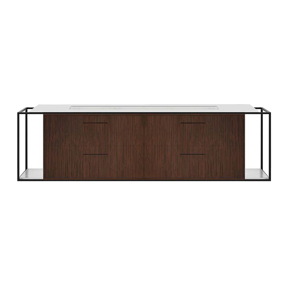 Lacava Metal frame  for wall-mount under-counter vanity LIN-UN-72B. Sold together with the cabinet and countertop.  W: 72'', D: 21'', H: 20''.