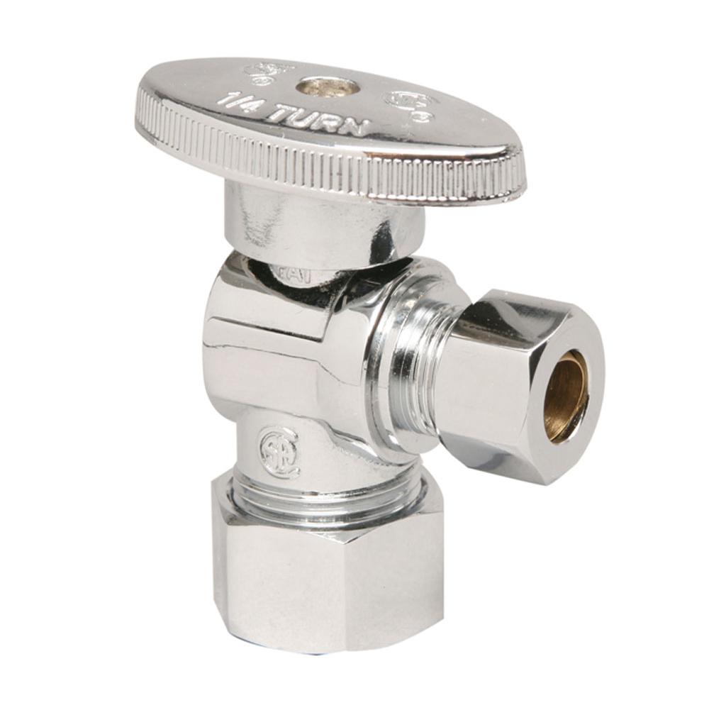 Mountain Plumbing Brass Oval Handle with 1/4 Turn Ball Valve - Lead Free - Angle (1/2'' Female IPS)