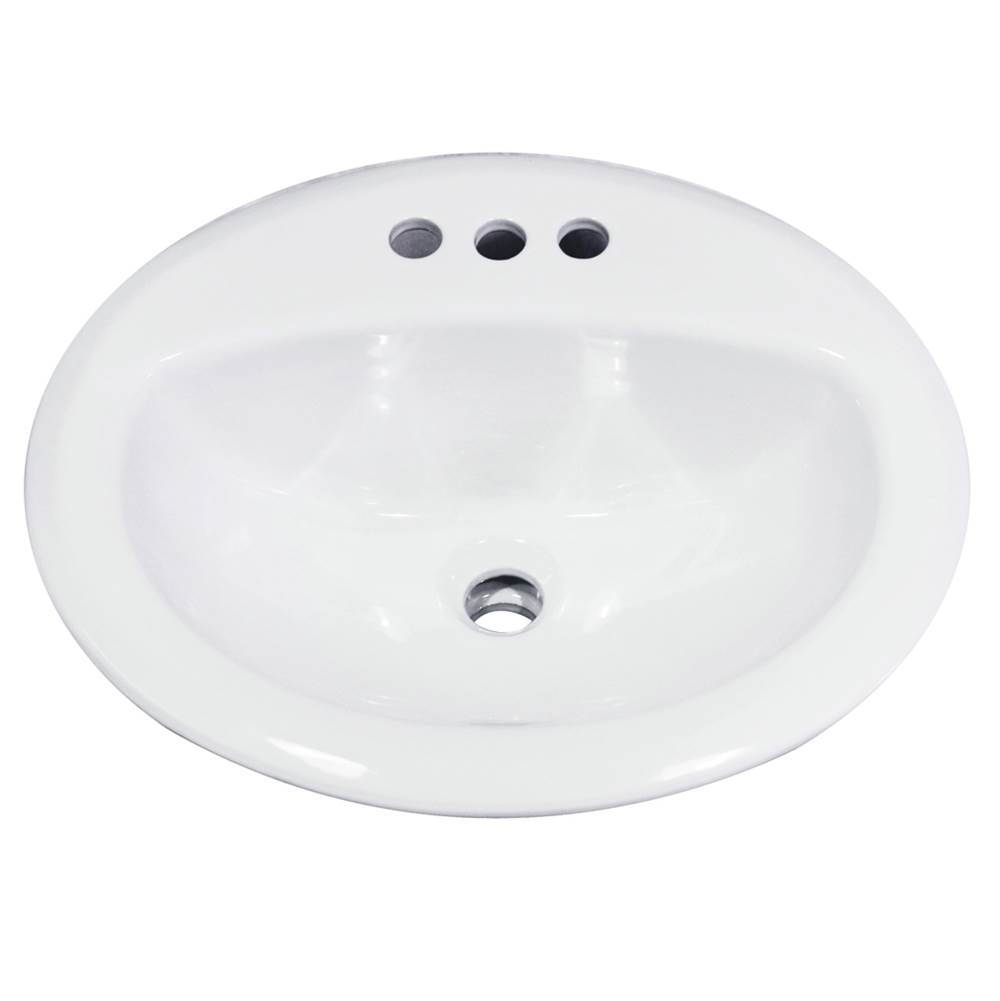 Nantucket Sinks 20.25 Inch Drop-In Ceramic Vanity Sink