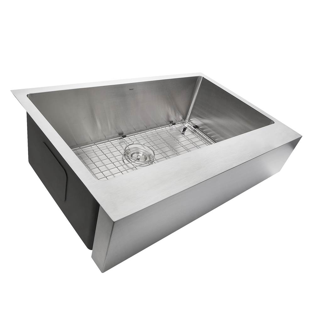 Nantucket Sinks Patented Design Pro Series Single Bowl Undermount Stainless Steel Kitchen Sink with 7 Inch Apron Front