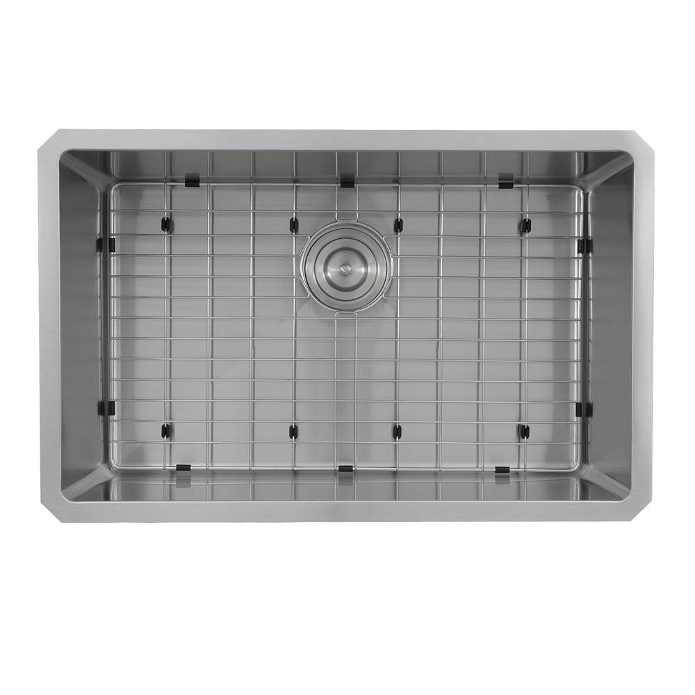 Nantucket Sinks Pro Series Rectangle Single Bowl Undermount Small Radius Corners Stainless Steel Kitchen Sink, 16 Gauge